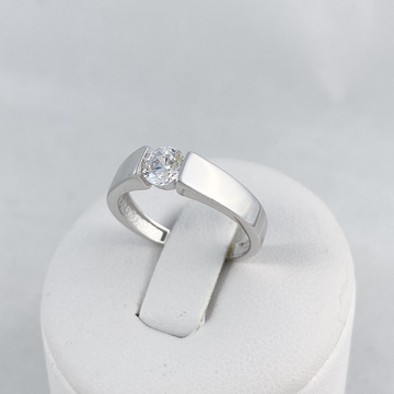 Bílé zlato prsten (zásnubní) se zirkonem